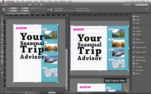 designing liquid layouts in Adobe Indesign CC