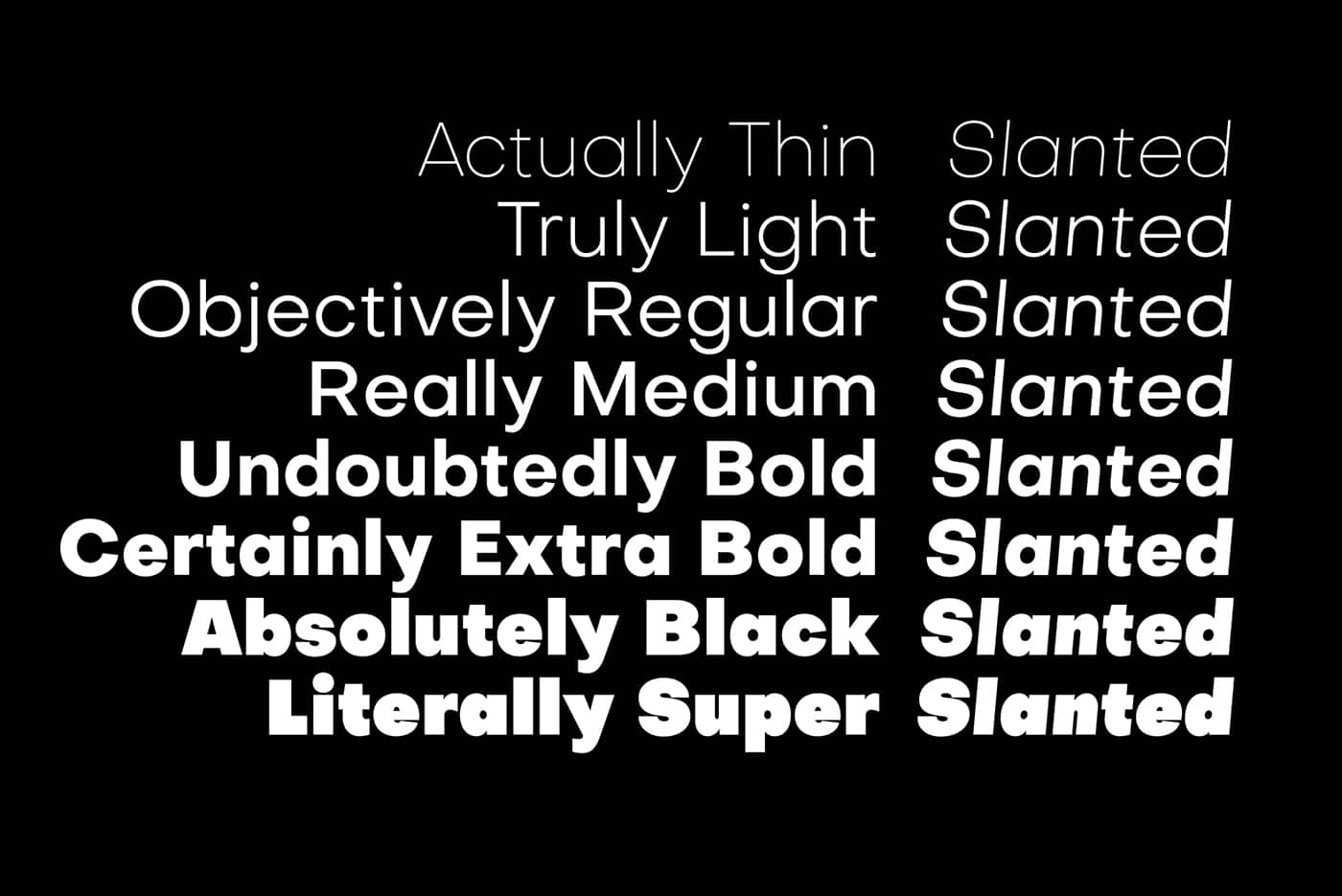 Objective typeface
