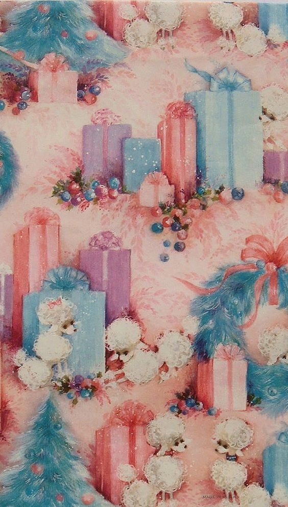 Vintage Poodle Gift Wrap