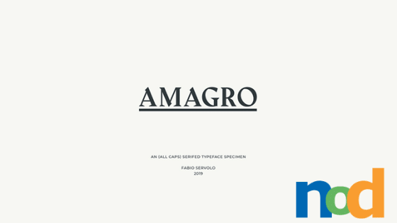 Free Font Friday - Amagro