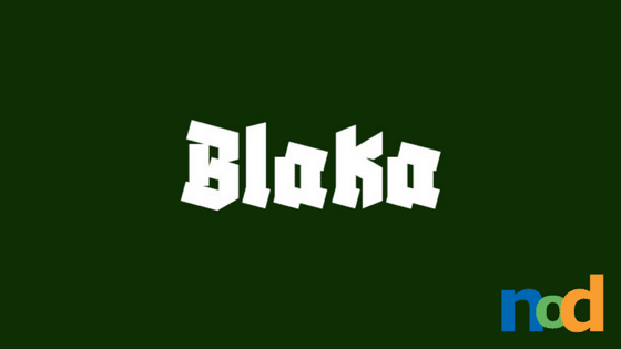 Free Font Friday Blaka