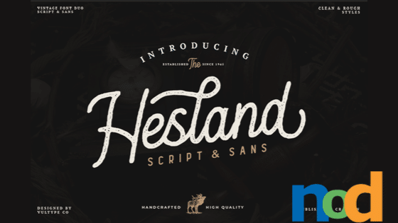 Free Font Friday - Hesland