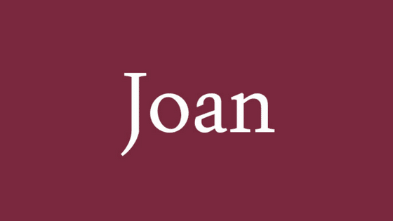 Free Font Friday Joan