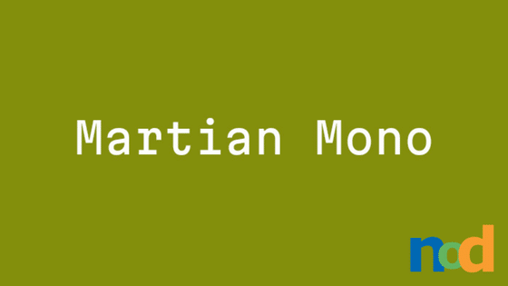 Free Font Friday Martian Mono