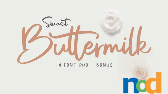 Free Font Friday - Sweet Buttermilk