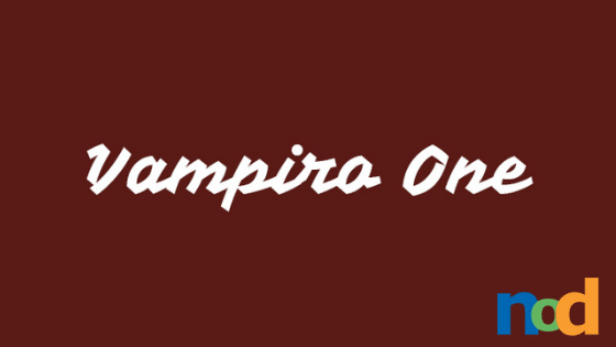 Free Font Friday - Vampiro One