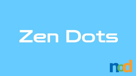 Free Font Friday Zen Dots