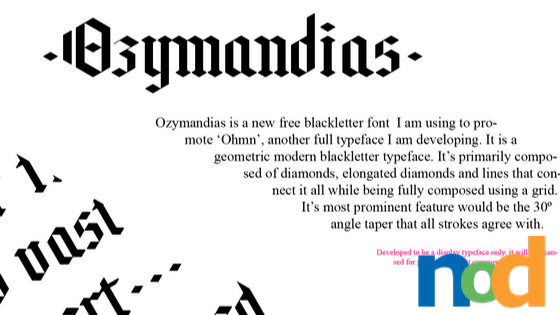 Free Font Friday_ Ozymandias