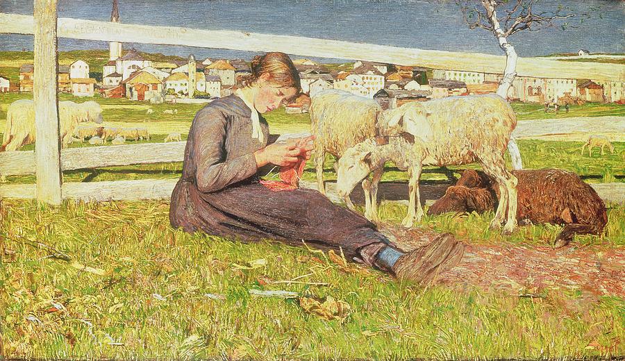 a-girl-knitting-giovanni-segantini