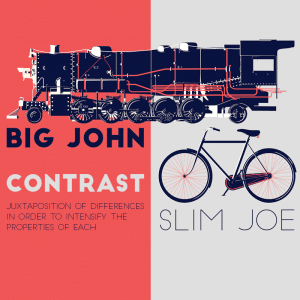 big john slim joe weight contrast