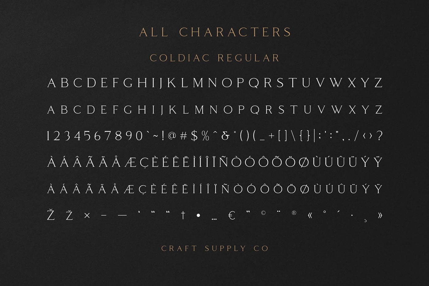 Free Font Friday Coldiac The Luxury Serif Font