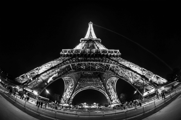 fisheye lens - Eiffel tower