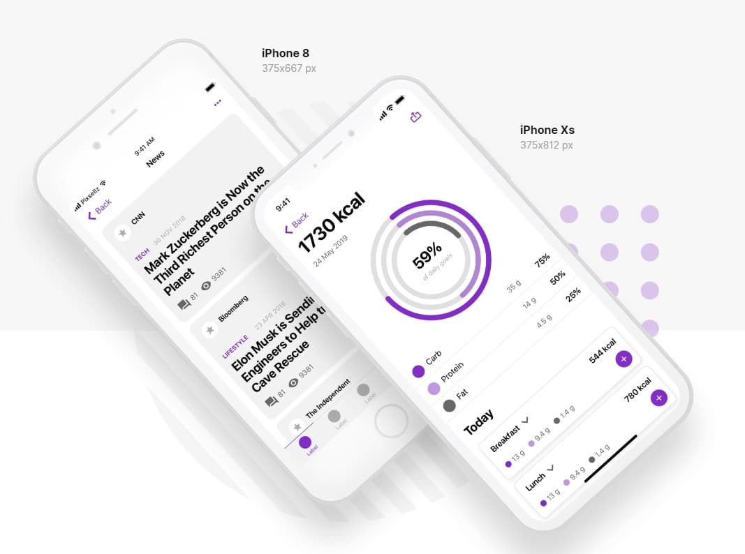 fragments ios wireframes