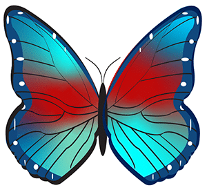 Illustrator freeform gradient example butterfly