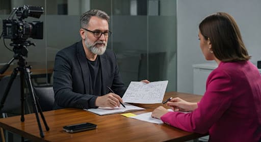 freelance filmmaker talking