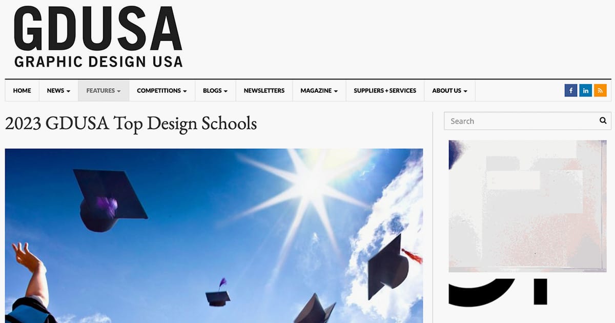 GD USA top design school article
