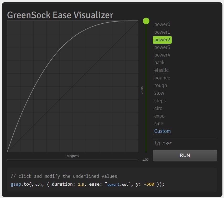 gsap ease visualizer