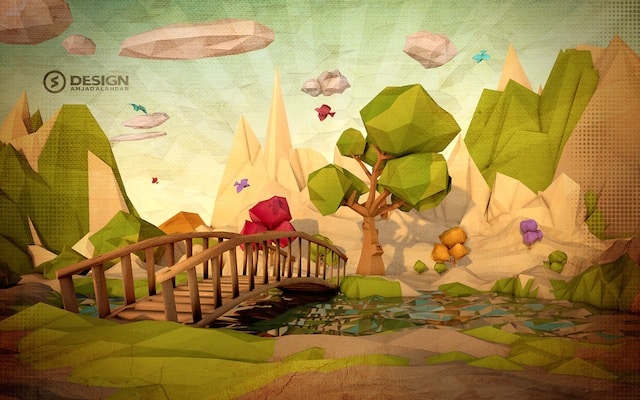 low poly landscape amjad