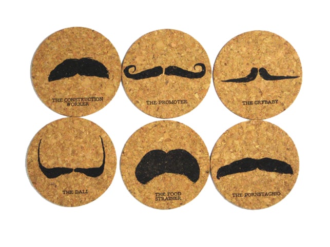 artistic mustache coasters - How to love your artist