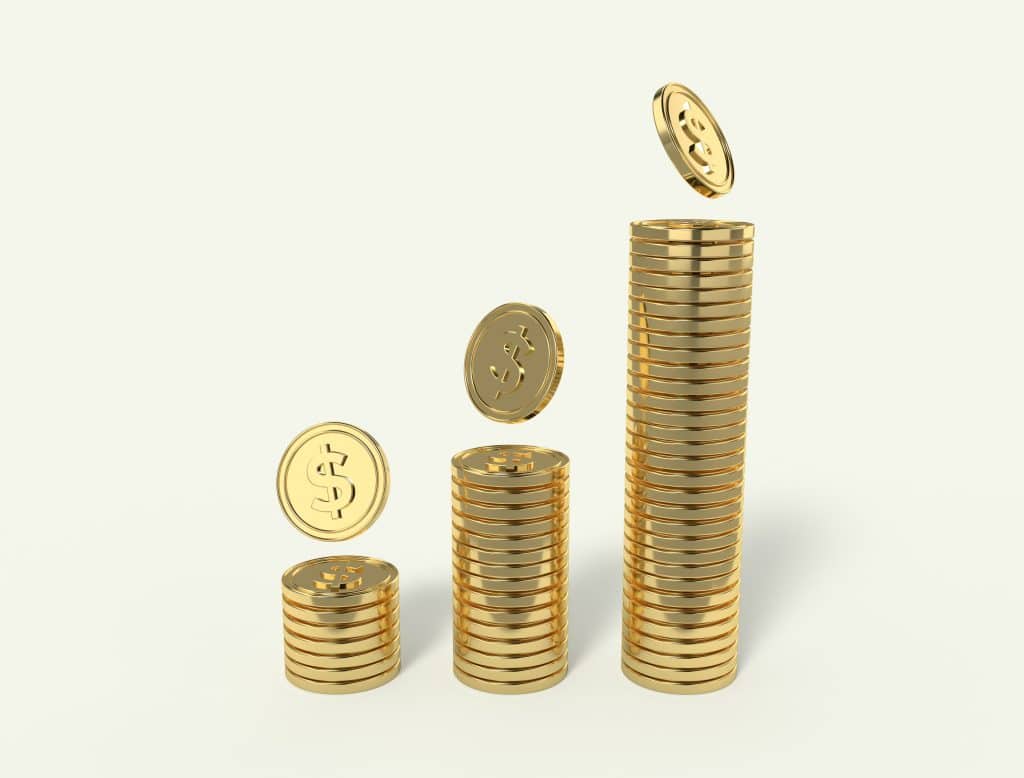 stacks of coins