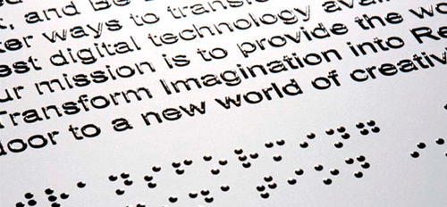 Thermography printing for raised text and Braille