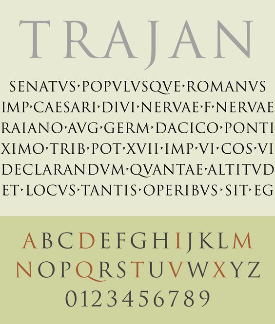trajan type sample