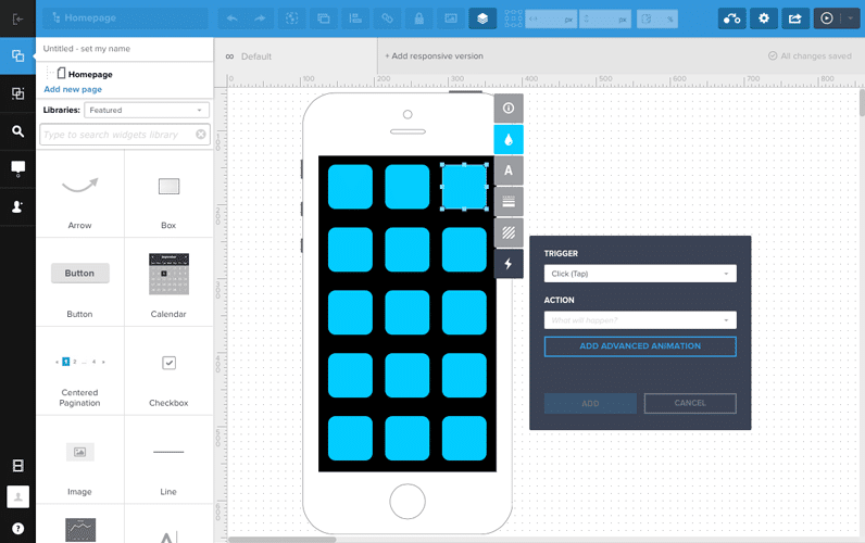 uxpin app layout