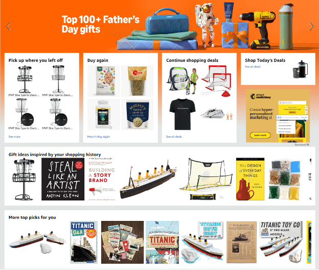 Visual Hierarchy at Amazon.com